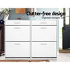 Artiss 36 Pairs Shoe Cabinet Rack Organisers Storage Shelf Drawer Cupboard White from Deals499 at Deals499