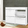 Artiss 36 Pairs Shoe Cabinet Rack Organisers Storage Shelf Drawer Cupboard White from Deals499 at Deals499