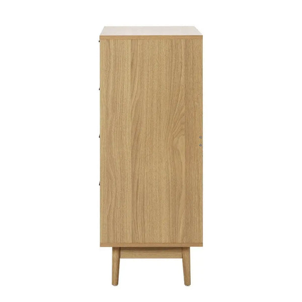 Artiss 4 Chest of Drawers Rattan Tallboy Cabinet Bedroom Clothes Storage Wood Deals499