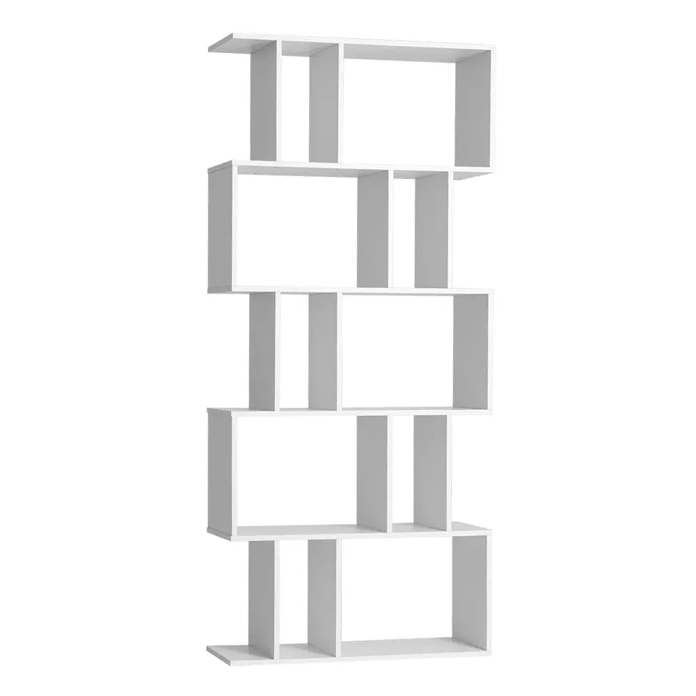 Artiss 5 Tier Bookshelf Display Shelf CD Cabinet Bookcase Stand Storage White Deals499