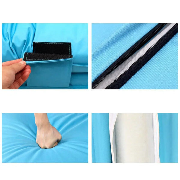 Artiss Adjustable Beach Sun Pool Lounger - Blue Deals499