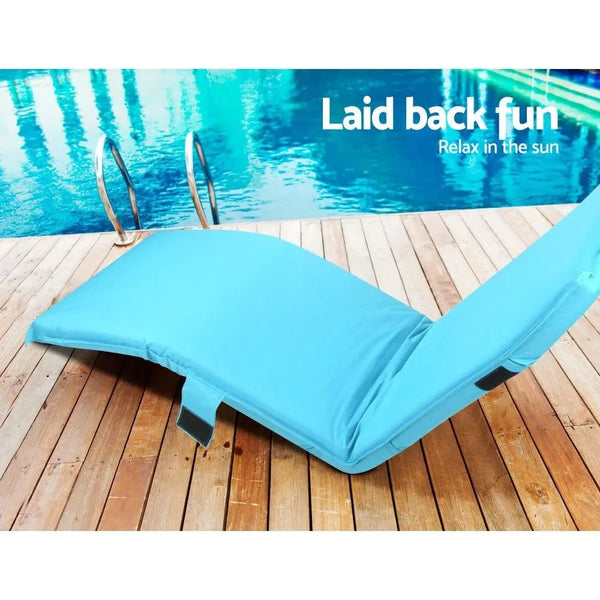 Artiss Adjustable Beach Sun Pool Lounger - Blue Deals499