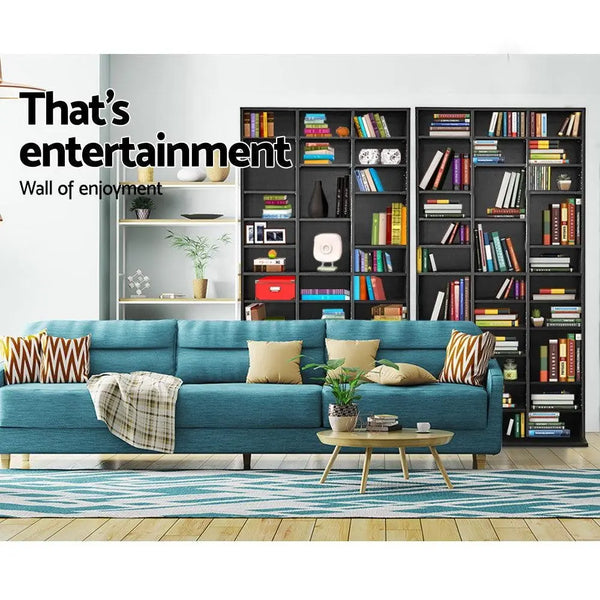 Artiss Adjustable Book Storage Shelf Rack Unit - Black Deals499