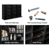 Artiss Adjustable Book Storage Shelf Rack Unit - Black Deals499