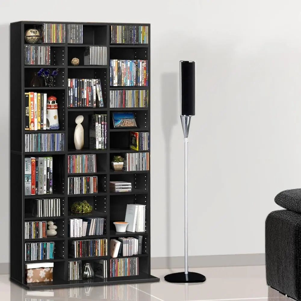 Artiss Adjustable Book Storage Shelf Rack Unit - Black Deals499