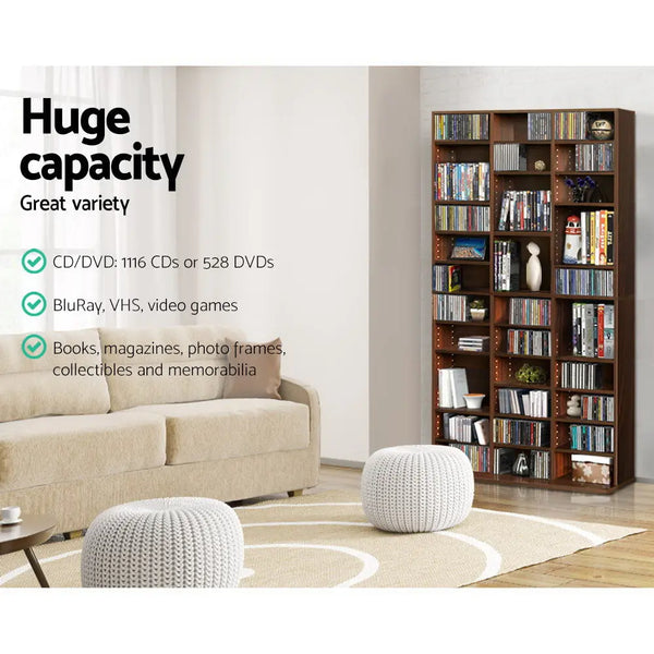 Artiss Adjustable Book Storage Shelf Rack Unit - Expresso Deals499