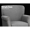Artiss Armchair Accent Chair Retro Armchairs Lounge Accent Chair Single Sofa Linen Fabric Seat Grey Deals499
