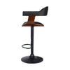 Artiss Bar Stool Curved Gas Lift PU Leather - Black and Wood Deals499
