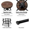 Artiss Bar Stool Industrial Round Seat Wood Metal - Black and Brown Deals499
