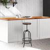 Artiss Bar Stool Industrial Round Seat Wood Metal - Black and Brown Deals499
