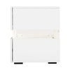 Artiss Bedside Table 2 Drawers RGB LED Side Nightstand High Gloss Cabinet White Deals499