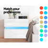 Artiss Bedside Table 2 Drawers RGB LED Side Nightstand High Gloss Cabinet White Deals499