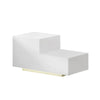Artiss Bedside Tables 2 Drawers Side Table RGB LED High Gloss Nightstand White Deals499