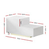 Artiss Bedside Tables 2 Drawers Side Table RGB LED High Gloss Nightstand White Deals499