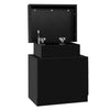 Artiss Bedside Tables 2 Drawers Side Table Storage Nightstand Black Bedroom Wood Deals499