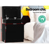 Artiss Bedside Tables 2 Drawers Side Table Storage Nightstand Black Bedroom Wood Deals499