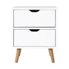 Artiss Bedside Tables Drawers Side Table Nightstand White Storage Cabinet Wood Deals499