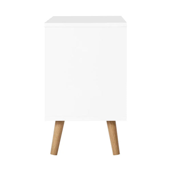 Artiss Bedside Tables Drawers Side Table Nightstand White Storage Cabinet Wood Deals499