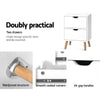 Artiss Bedside Tables Drawers Side Table Nightstand White Storage Cabinet Wood Deals499