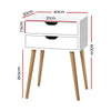 Artiss Bedside Tables Drawers Side Table Nightstand Wood Storage Cabinet White Deals499