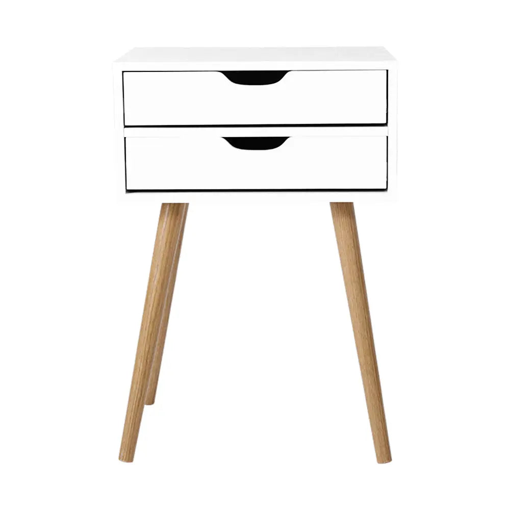 Artiss Bedside Tables Drawers Side Table Nightstand Wood Storage Cabinet White Deals499