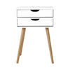 Artiss Bedside Tables Drawers Side Table Nightstand Wood Storage Cabinet White Deals499