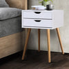 Artiss Bedside Tables Drawers Side Table Nightstand Wood Storage Cabinet White Deals499