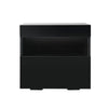 Artiss Bedside Tables Drawers Side Table RGB LED High Gloss Nightstand Black Deals499