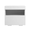 Artiss Bedside Tables Drawers Side Table RGB LED High Gloss Nightstand White Deals499