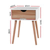Artiss Bedside Tables Drawers Side Table Storage Cabinet Nightstand Solid Wood Legs Bedroom White Deals499