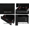 Artiss Bedside Tables Side Table 3 Drawers RGB LED High Gloss Nightstand Black Deals499