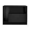 Artiss Bedside Tables Side Table RGB LED Drawers High Gloss Nightstand Black Deals499