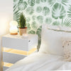 Artiss Bedside Tables Side Table RGB LED Lamp 3 Drawers Nightstand Gloss White Deals499