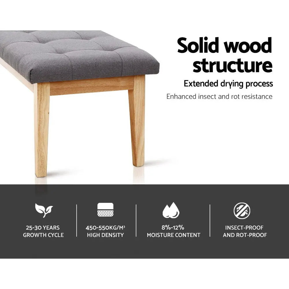 Artiss Bench Bedroom Benches Ottoman Upholstered Fabric Chair Foot Stool 120cm Deals499