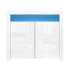 Artiss Buffet Sideboard Cabinet LED High Gloss Storage Cupboard 2 Doors White Deals499
