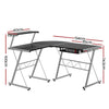 Artiss Corner Metal Pull Out Table Desk - Black Deals499