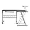 Artiss Corner Metal Pull Out Table Desk - Black Deals499