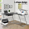 Artiss Corner Metal Pull Out Table Desk - Black Deals499