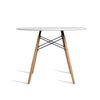 Artiss Dining Table 4 Seater Round Replica DSW Eiffel Kitchen Timber White Deals499
