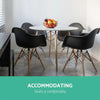 Artiss Dining Table 4 Seater Round Replica DSW Eiffel Kitchen Timber White Deals499