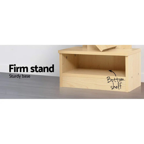 Artiss Display Shelf 9-Shelf Tree Bookshelf Book Storage Rack Bookcase Natural Deals499