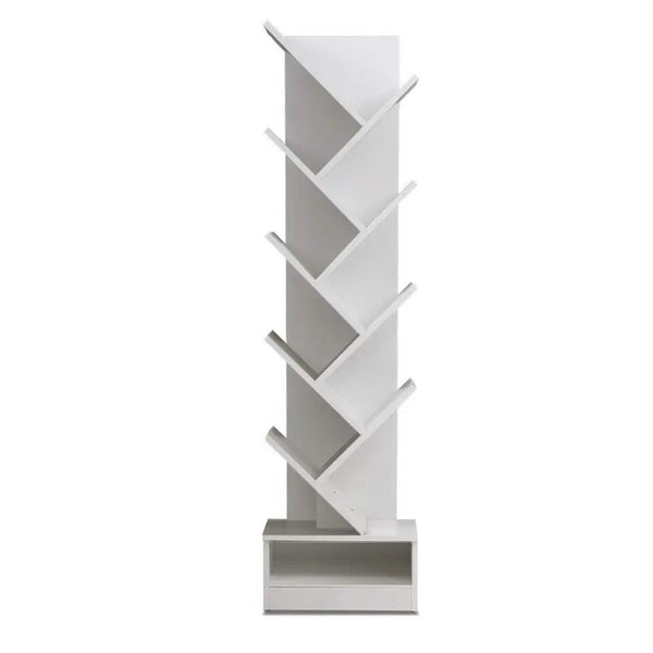 Artiss Display Shelf 9-Shelf Tree Bookshelf Book Storage Rack Bookcase White Deals499