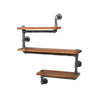 Artiss Display Shelves Rustic Bookshelf Industrial DIY Pipe Shelf Wall Brackets Deals499