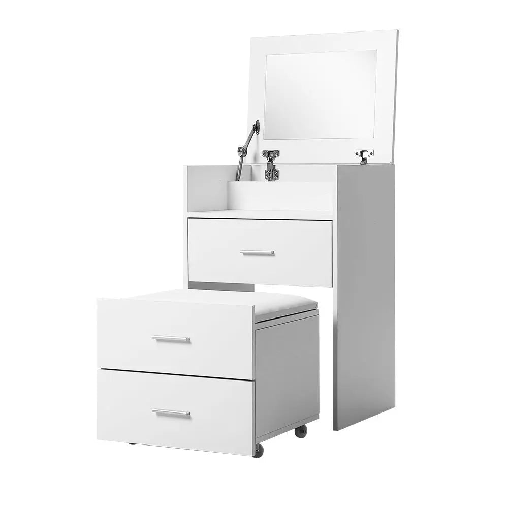 Artiss Dressing Table Bedside Tables 2-in-1 Set Hidden Makeup Mirror Storage Drawers Deals499