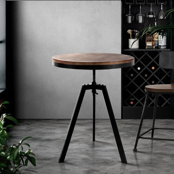 Artiss Elm Wood Round Dining Table - Dark Brown Deals499