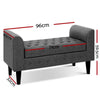 Artiss Fabric Storage Ottoman - Grey Deals499