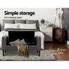 Artiss Fabric Storage Ottoman - Grey Deals499