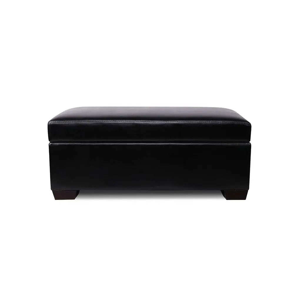 Artiss Faux PU Leather Storage Ottoman - Black Deals499