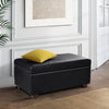 Artiss Faux PU Leather Storage Ottoman - Black Deals499