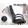 Artiss Gaming Chair Leather Office Computer Chairs Black Deals499